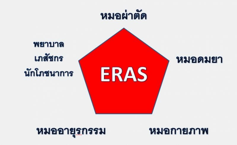 ฟื้นตัวเร็ว ฟื้นฟู หลังผ่าตัดกระดูกสันหลัง ERAS Enhanced Recovery After Surgery ทีมแพทย์หมอที่เกี่ยวข้อง